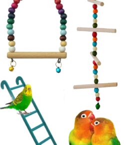 Papağan Ve Muhabbet Kuşları Için Salıncak 3'lü Set