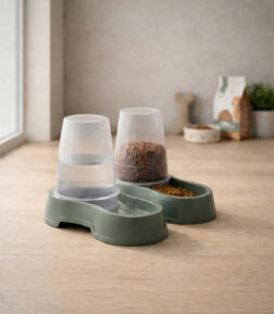 1.5 Lt Geniş Hazneli Otomatik Kedi ve Köpek Mama Su Kabı Pratik Besleme İstasyonu