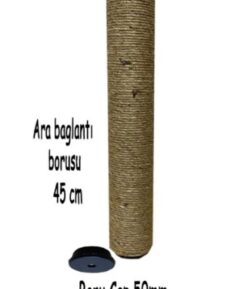 Kedi Tırmalama Sütunu - Kedi Evi Yedek Tırmalama Borusu - Tırmalama Tahtası - 45 Cm Dişi-Dişi