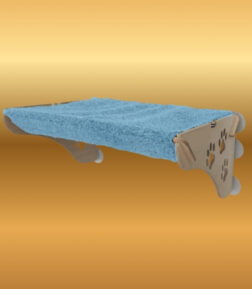 Petse Büyük Boy Ahşap Cama Yapışan Kedi Yatağı Vantuzlu