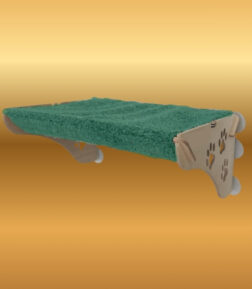 Petse Büyük Boy Ahşap Cama Yapışan Kedi Yatağı Vantuzlu