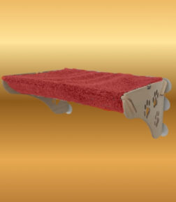 Petse Büyük Boy Ahşap Cama Yapışan Kedi Yatağı Vantuzlu