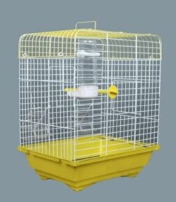 BAMBU PETSHOP Çift Kapılı Orta Boy Muhabbet Kuşu Kafesi 2 Ad Kapaklı Yemlik, 1 Ad Tünek, 1 Ad Suluk