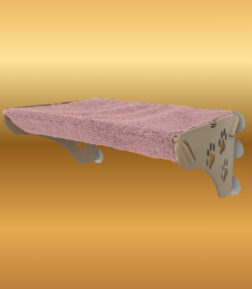 Petse Büyük Boy Ahşap Cama Yapışan Kedi Yatağı Vantuzlu