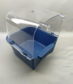 Mavi Muhabbet Kuşu Banyosu Plastik Kafes Askılı