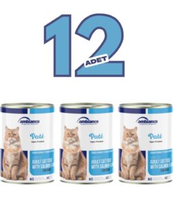12 Adet Yetişkin Kediler Için Somonlu Yaş Mama 400 gr