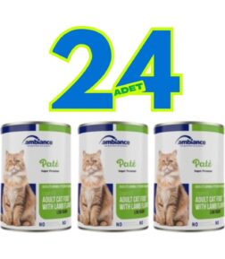 24 Adet Yetişkin Kediler Için Kuzu Etli Yaş Mama 400 gr