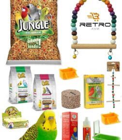 Jungle 13 Parça Muhabbet Kuşu Yem, Bakım Ve Vitamin Seti