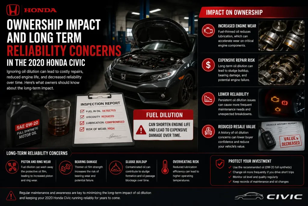 Ownership decision factors for a 2020 Honda Civic with suspected oil dilution